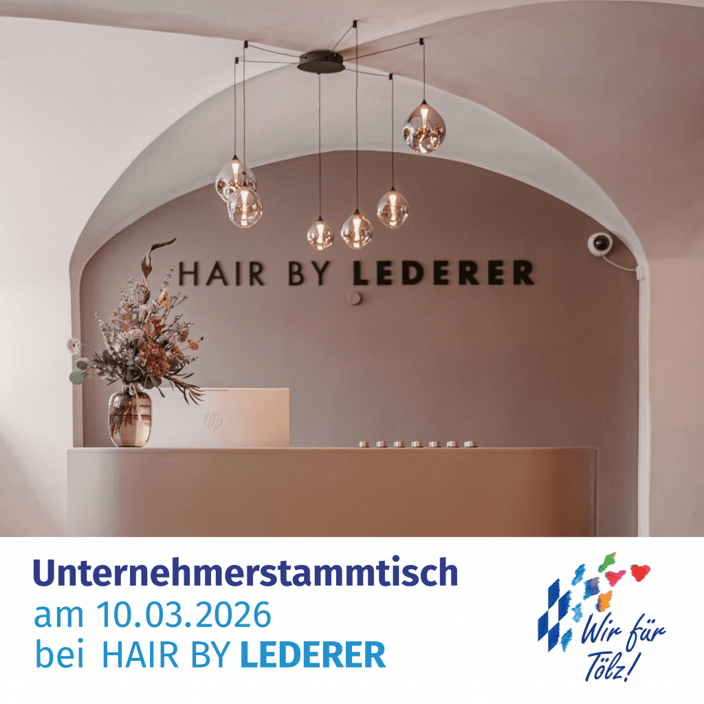 wir laden ganz herzlich ein, zum ganz besonderen Unternehmerstammtisch bei HAIR BY LEDERER – einem Ort, an dem seit 21 Jahren High-End-Haarkunst, Stil und Menschlichkeit zu einer außergewöhnlichen Marke gewachsen sind.